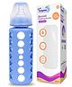 Baby Dolphin Anti-Colic Borosilicate Glass Feeding Bottle with Sleeve, BPA Free - 250ml, Blue