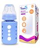 Baby Dolphin Anti-Colic Borosilicate Glass Feeding Bottle with Sleeve, BPA Free - 125ml, Blue
