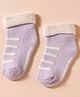 Mustang Knit Ankle Length Socks with Lace Design - Lavender