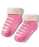 Mustang Knit Ankle Length Socks with Lace Design - Pink
