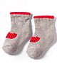 Mustang Knit Ankle Length Socks with Watermelon Design - Grey