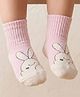 Mustang Knit Ankle Length Socks with Bunny Design - Light Pink