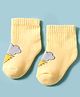 Mustang Knit Ankle Length Socks with Cloud Design - Lemon