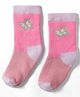 Mustang Knit Ankle Length Socks with Butterfly Design - Pink