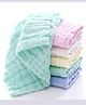 TERI BERI Muslin Cotton Printed Face Towels for Newborn Baby Extra Soft Hankies Reusable Napkins for Infants Toddlers - 25x25 cm (Pack of 5,Solid)