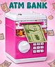 Fiddlerz Money Bank for Kids with Lock Code ATM Money Saving Coin Bank Auto Cash Roller Birthday Return Gift for Girls & Boys (Pink)