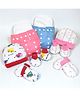 VParents New born Combo gift set for baby boy and girl 2 cap mitten booties and 2 diapers  with insert(0 -6 month) Assorted Design pack of 8