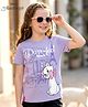 Pine Kids Disney Single Jersey Knit Half Sleeves T-Shirt with Marie Graphic - Lavender