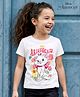 Pine Kids Disney Single Jersey Knit Half Sleeves T-Shirt With Marie Graphics - White
