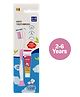 Pigeon Kids Toothbrush with Strawberry Flavour Free Toothpaste - Pink
