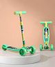 3 Wheel Kids Scooter with PU LED Wheel - Green & Yellow| Adjustable Height|Weight Capacity upto 50 Kg| Toy for 2 to 12 yrs Boys&Girls| Activity Gifting Option|Compact Fold|Lean-to-Steer