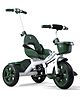 Babyhug SE Kids Tricycle with Parent Push Handle - Green White| Safety Belt with Front & Rear Storage| Durable EVA Wheels| Sturdy Toddler Trike for Indoor & Outdoor Play| Seat with High Backrest