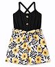 Mark & Mia Knitted Sleeveless Floral Printed Jumpsuit With Belt - Multicolor