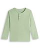 chuckleberrie Cotton Knit Full Sleeves Solid Tee - Green