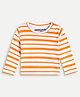 chuckleberrie Cotton Knit Full Sleeves Striped Tee - White