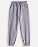 chuckleberrie Cotton Knit Solid Joggers - Grey