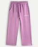 chuckleberrie Cotton Knit Solid Track Pants - Purple