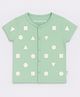 chuckleberrie Cotton Knit Half Sleeves Geometric Printed Jhabla - Green