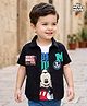 Babyhug Disney Poplin Woven Half Sleeves Shirt With T-Shirt & Mickey Mouse Graphics - Multicolor
