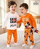 Babyhug Disney Single Jersey Knit Full Sleeves T-Shirts & Pyjamas Night Suits With Mickey Mouse Graphics Pack of 2 - Multicolor