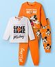 Babyhug Disney Single Jersey Knit Full Sleeves T-Shirts & Pyjamas Night Suits With Mickey Mouse Graphics Pack of 2 - Multicolor