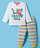 Babyhug Marvel Single Jersey Knit Full Sleeves T-Shirt & Pyjama Night Suit With Avengers Graphics - Multicolor