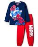 Babyhug Marvel Single Jersey Knit Full Sleeves T-Shirt & Pyjama Night Suit With Spider-Man Graphics - Multicolor