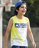Pine Kids Cotton Knit Sleeveless Tank T-Shirt with Push Your Limits Print - White
