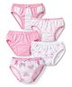 Bonfino Cotton Elastane Knit Star Heart Printed Panties Pack of 5 - Multicolor