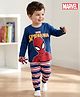 Babyhug Marvel Single Jersey Knit Full Sleeves T-Shirt & Pyjama Night Suit With Spider-Man Graphics - Multicolor