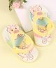 Babyoye Velcro Closure Flip Flops With Bunny Print - Light Yellow