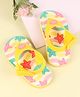 Babyoye Velcro Closure Flip Flops With Starfish Print - Yellow