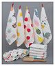 Domenico Premium Ultra Soft Muslin Cotton Wash Cloth Pack of 5 - (Colour & Print May Vary)
