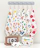 Domenico Premium Ultra Soft Muslin Cotton Wash Cloth Pack of 6 - (Colour & Print May Vary)