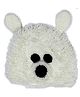 USHA ENTERPRISES Woollen Woven Bear Designed Hand Made Cap - Cream - Circumference 34 - 38 Cm