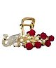 La Flamor Premium Designer Hair Clip with Rhinestones & Pearls - Large Jaw Claw Clip for Women & Girls - Elegant Hair Accessory for Weddings, Parties & Special Occasions