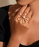 Yu Fashions Geometrical Flower Statement Korean Adjustable Ring-10 g