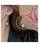 YU FASHIONS Silver Metal Silver Plated Stylish Adjustable Earrings  5.7 g