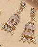 YU FASHIONS Gold Metal Gold Plated Stylish Adjustable Earrings  20 g