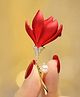 Yu Fashions Red Tulip Poppy Rose Rhinestone Pearl Luxury Unisex Blazer Brooch Sari & Hijab Brooch Pin