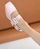 Shoetopia Buckle Detailed Slingback Heels - Pink