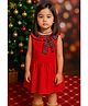 Mamma's Bear 100% Cotton Woven Sleeveless Checked Dress - Red