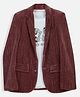 Charchit Cotton Blend Woven Full Sleeves Solid Blazer With Music Text Printed Tee - Pink