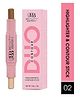 Beauty Berry Duo Contour and Highlighter Stick Infused with Cocoa Butter (Shade - 02) - 3.1 g + 3.1 g
