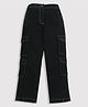 Tiny Girl Full Cotton Woven Solid Jeans - Black