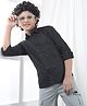 CRIMSOUNE CLUB Cotton Woven Full Sleeves Geometric Printed Shirt - Black