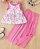 Mark & Mia Sleeveless Top & Lounge Pant Set with Floral Print - Pink