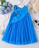 Mark & Mia Cotton Sleeveless A Line Party Dress with Bow Applique - Blue