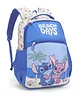 Babyhug Disney Stitch Beach Days Backpack | 2 Main Compartments, 1 Front Pocket, 2 Side Bottle Pockets | Water Resistant | Durable Zippers | For School & Outdoors - 16 Inches | Blue White