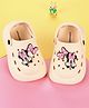 Cute Walk by Babyhug Disney  Back Strap Clogs With Minnie Mouse Applique - OffWhite